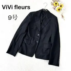 【ViVi fleurs ヴィヴィフルール】ブラック テーラードジャケット 黒
