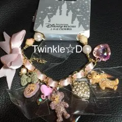 上海ディズニー ダッフィー シェリーメイ ブレスレット キラキラ チャーム