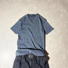 y2k archive v neck ribbed tee grunge お兄系