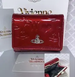 【素敵な柄つき‎✨️】Vivienne Westwood 3つ折り財布 エナメル Vivienne Westwood ヴィヴィアンウエストウッド ヴィヴィアン