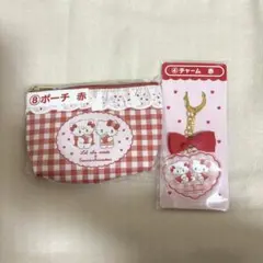Lil ala mode mikko サンリオ くじ ⑧ポーチ ④チャーム　赤