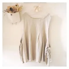 ◎ サマンサモスモス 綿麻 ツイルタックベスト