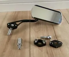 バイク用 ミラー 10mm正ネジ　左右兼用　ブラック　【訳あり品】のサムネイル