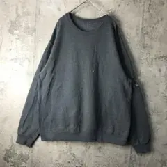 Y1164古着　トレーナー　スウェット　チャコール　無地　90s Y2K