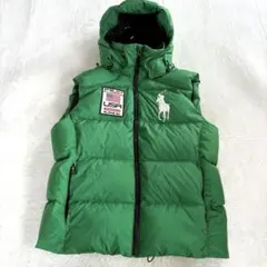 ポロバイラルフローレン ビッグポニー刺繍 星条旗 ダウンベスト 2way 緑 2026年最新】星条旗 ラルフローレン ベストの人気アイテム - メルカリ