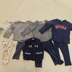 ベビー服80cm上下組み合わせ4点セット、MIKI HOUSEベスト