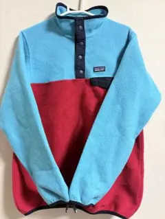 patagonia フリースジャケット XL 青/赤