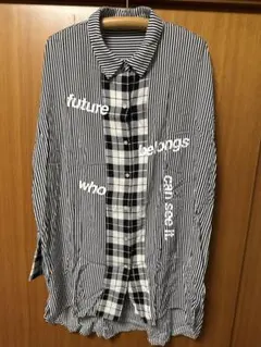 RNA アールエヌエー ストライプロングシャツ