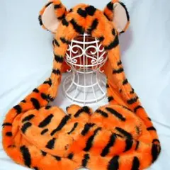 ティガー フード付きマフラー 手袋 ファンキャップ ディズニー