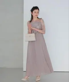 値下げ❗️Dorry Doll オリジナル模様柄刺繍レース プリーツワンピース