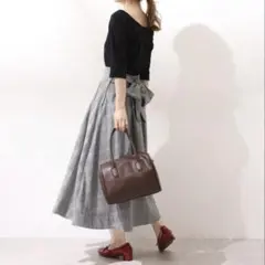 【美品 値下げ】NICE CLAUP スカート チェック美シルエットスカート