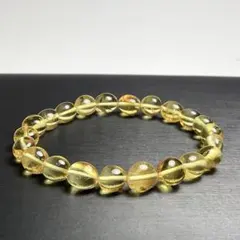 高透明 ゴールドルチルクォーツ ブレスレット 7mm 内径16cm 金針ルチル