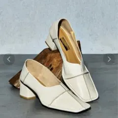 ★*★様 LE TALON GRISE レザースクエア クロスシームパンプス