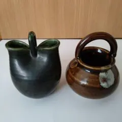 一輪挿し　花器　陶器製　２個セット