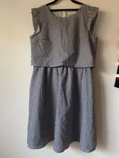 アース　ギンガムチェック　ワンピース