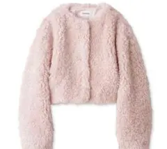 SNIDEL Sustainableショートボアコート　ピンク