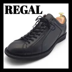 【未使用級】 REGAL リーガル 66CR モンキー レザー スニーカー 黒のサムネイル