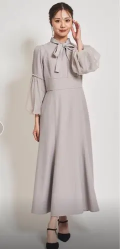 31 Sons de mode バルーンチュール袖ワンピース