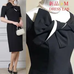 新品！DRESS LABドレスラボ　オケージョンドレス　ワンピースM黒結婚式会食のサムネイル