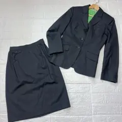 美品　ポールスミス スカートスーツ セットアップ 黒 裏地ドット柄 3ボタンのサムネイル
