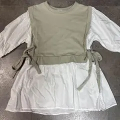 Honeys レイヤード ブラウス Lサイズチュニックのサムネイル