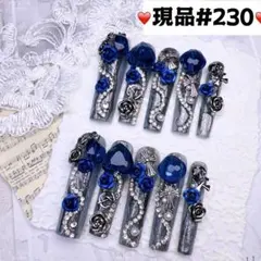 230現品推しネイルチップ付け爪量産型姫ギャルクロムハーツチークy2k痛ネイル