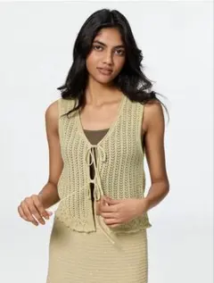 GU☆透かし編みニットジレ