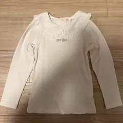 mezzo piano フリル付き長袖カットソー