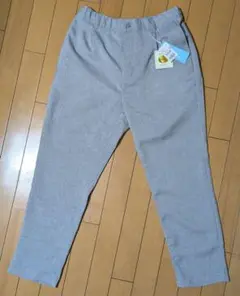 グレー Mサイズ スラックス ウエストゴム