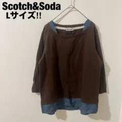 Scotch&Soda スコッチアンドソーダ 人気デザイン 切替Tシャツ L