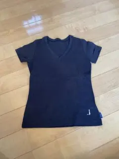 半袖VネックTシャツ ネイビー 猫刺繍【8月7日までの出品❗️】のサムネイル