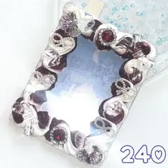 【240】ホイップデコ トレカケース 硬質ケース トレカデコ 白 赤紫
