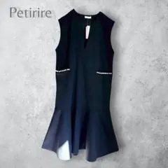 【Petirite しまむら】　パール付きワンピース　ジャンパースカート　卒業式