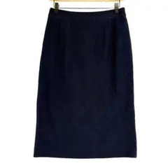 ヨシエイナバ　ミモレ丈 タイトスカート　ネイビー　9 / M