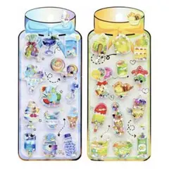 ウォーターシール 2枚セット キラキラ かわいい 水入りシール ぷくぷく