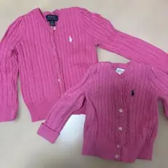 【Ralph Lauren】ピンク カーディガン　18m 3T