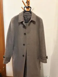 ブラウン チェスターコート ウール混合