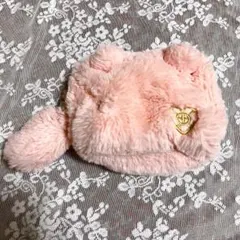 フェイクファー猫型ポーチ キャット ピンク Honeys ハニーズ 未使用品