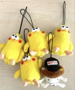 ポインコ兄弟ぬいぐるみストラップ Netflixドコモだけキーホルダーマスコットのサムネイル
