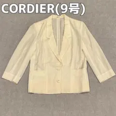 【美品】CORDIER(9号)ジャケット/ベージュ/ポリエステル/肩パッドのサムネイル