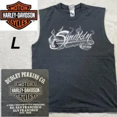 HARLEY-DAVIDSON USA製　タンクトップ　チャコール　L
