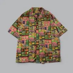 レア90s《CANADA》両面刺繍コットンジャケット ハーフボタン/メンズXL 