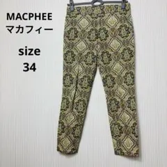 マカフィー MACPHEE ペイズリー柄 レギパンツ ストレッチパンツ 34のサムネイル