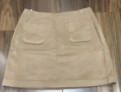NBB ベージュ ミニスカート タイト　台形 ワンピース　スウェード