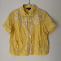 TOPSHOP 花刺繍 半袖シャツのサムネイル