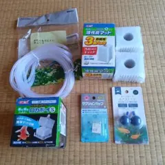 魚飼育　活性炭マット　エアストーン　サクションカップ　チューブ　まとめ売りのサムネイル