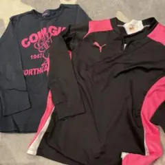 130 ロンT 長袖　男の子　プーマ　ピンク