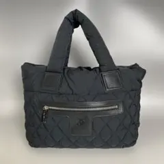 Chanel 美品 黒 コココクーン ハンドバッグ ナイロン ココ シャネル