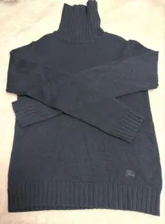 BULBERRY LONDON タートルネックニットセーター毛100%ブラック