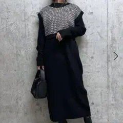 LOWRYSFARM ニットベストワンピース